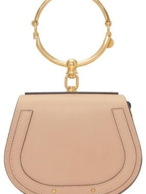 Chloé Small Nile bracelet bag in beige with gold hardware